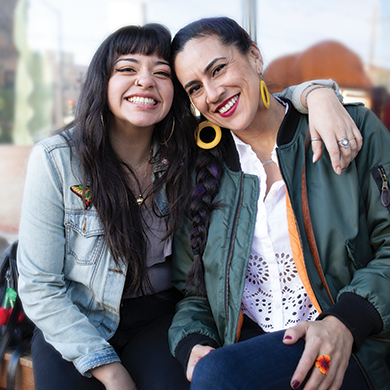 Young mother and child in the Inland Empire