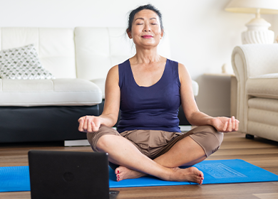 Inland Empire residents do virtual yoga