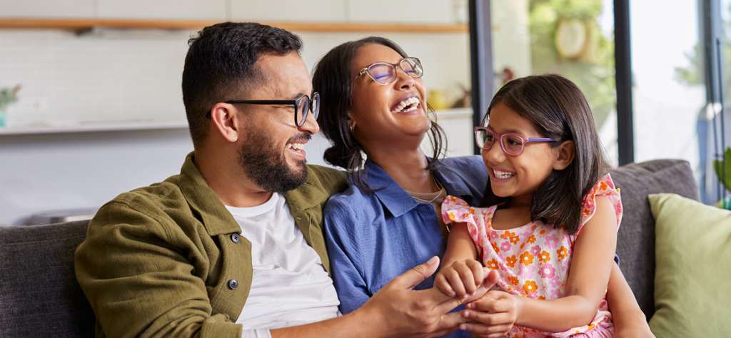 adults smiling with friends